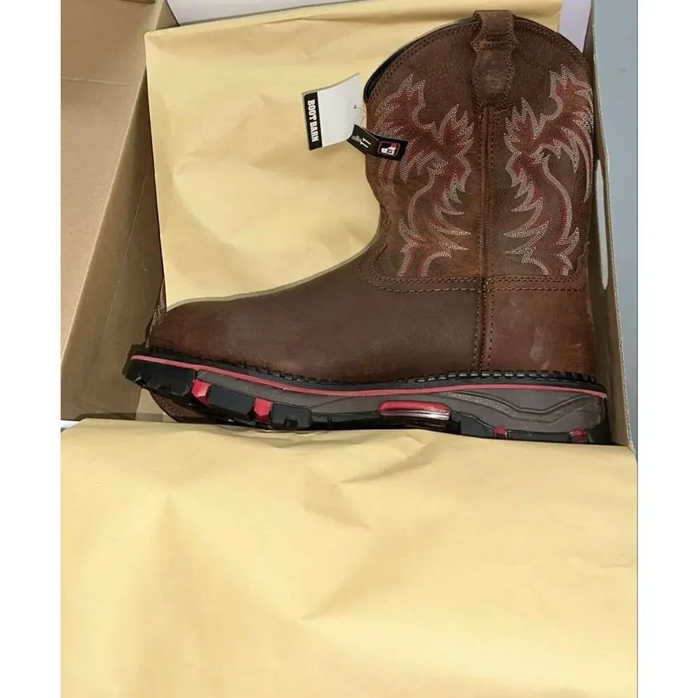 Cody James Men S Decimator Dirty Dog Pull on Work Boot Composite Toe Brown 11 D